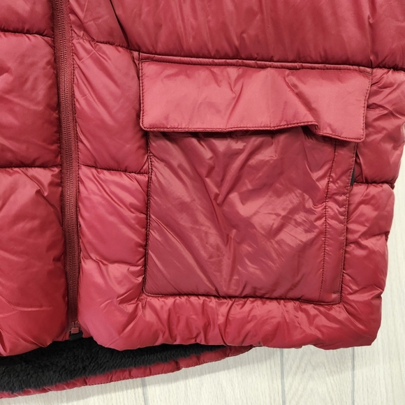 Mens xxl dark red sherpa lined vest - Picture 3 of 6